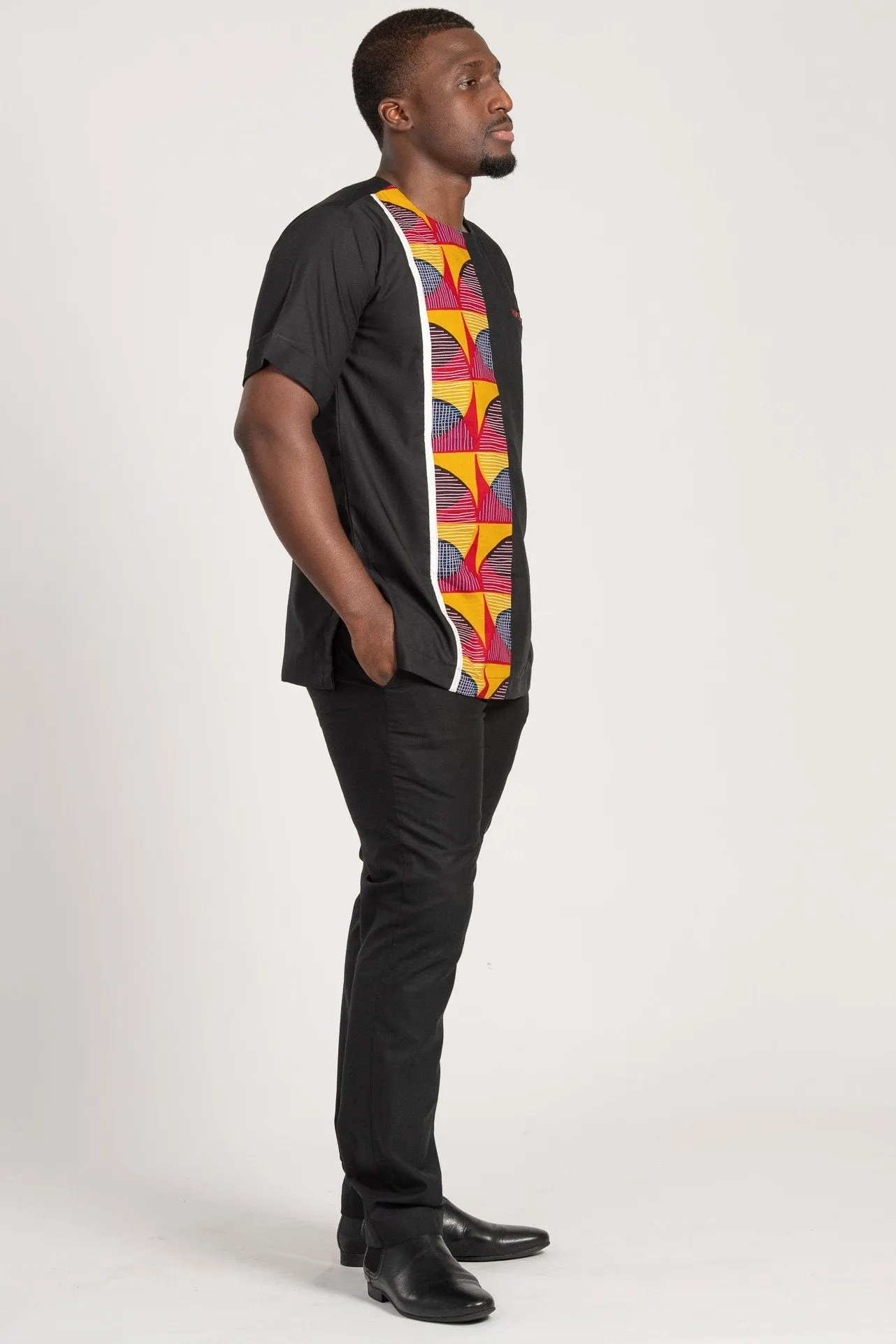 Arun Short Sleeves African Print Men Shirt