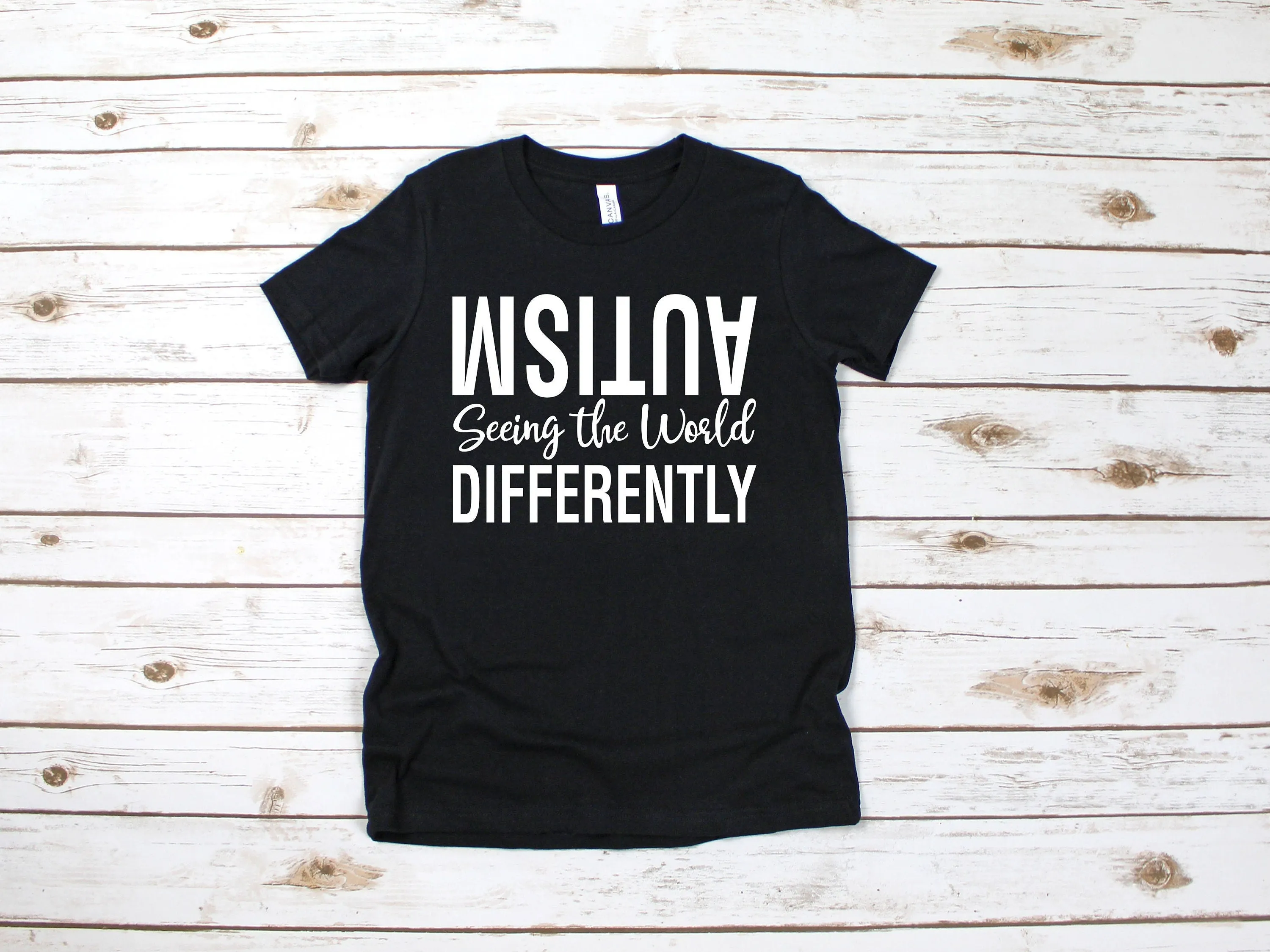 Autism Seeing the World Different T Shirt - Kids Autism Awareness Shirt - Children Inclusion Autism Awareness Shirt