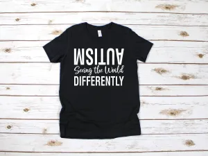 Autism Seeing the World Different T Shirt - Kids Autism Awareness Shirt - Children Inclusion Autism Awareness Shirt