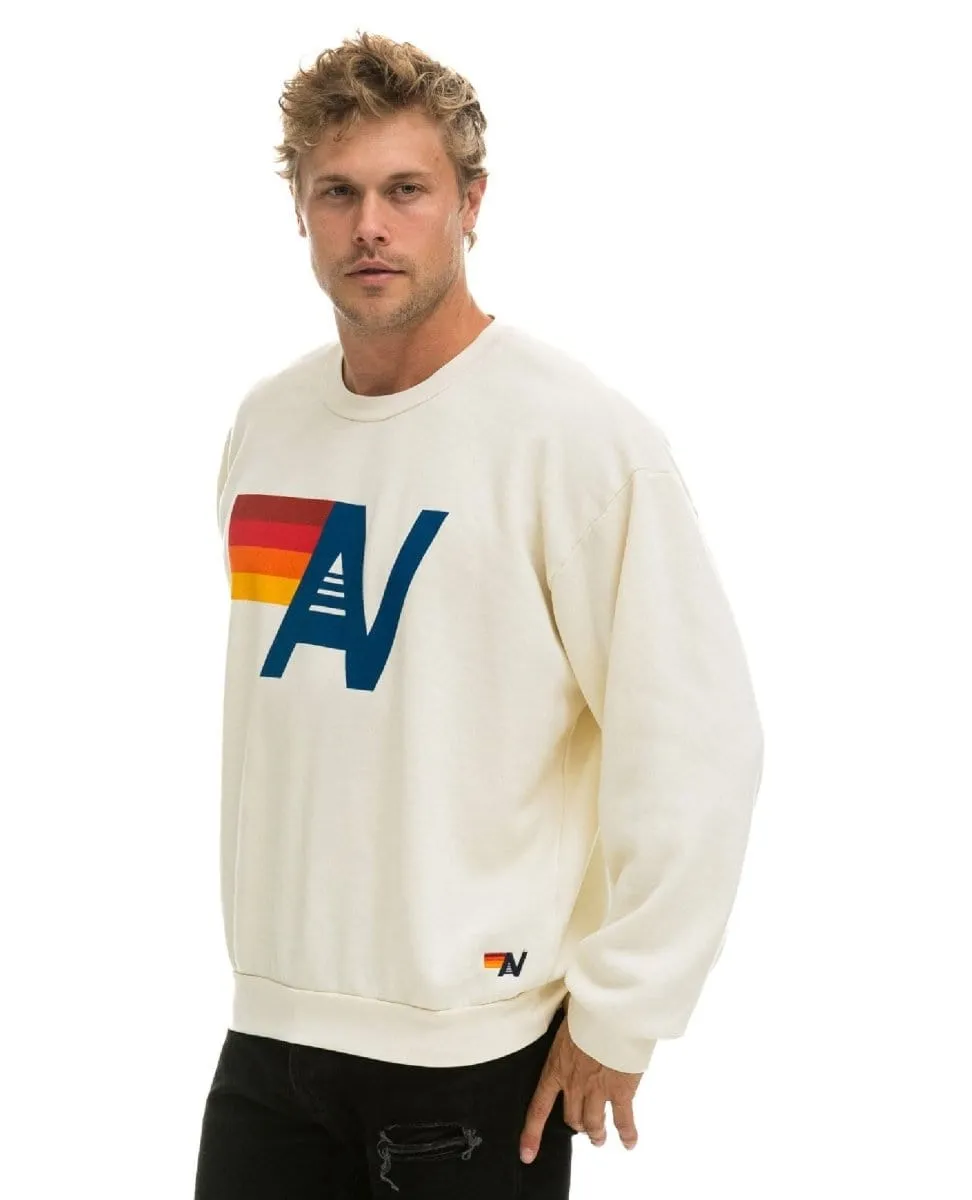Aviator Nation Logo Sweatshirt Relaxed Vintage White