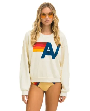 Aviator Nation Logo Sweatshirt Relaxed Vintage White