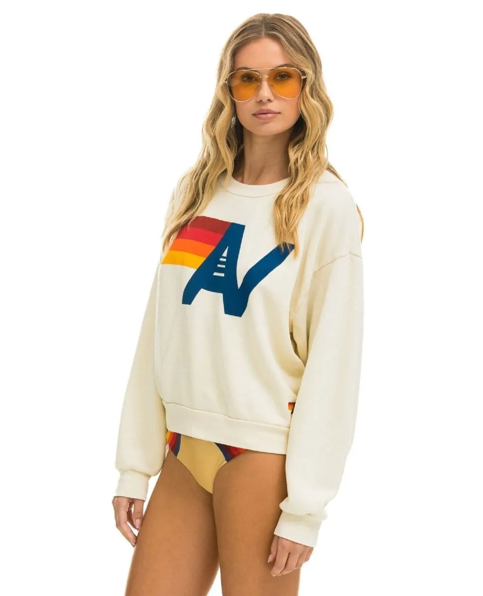 Aviator Nation Logo Sweatshirt Relaxed Vintage White