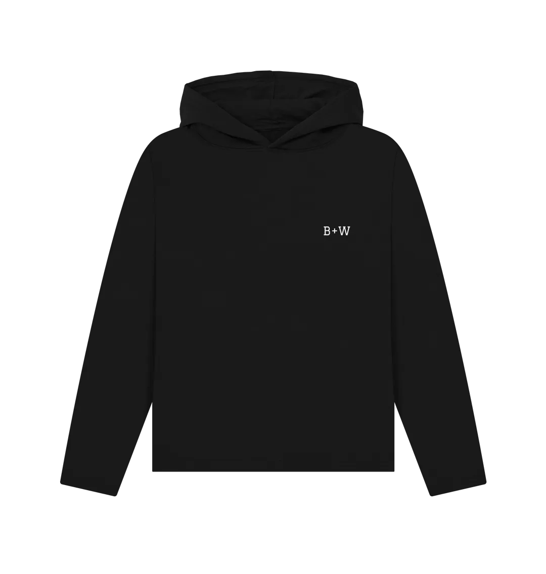 B W Relaxed Fit Sweatshirt (White Lettering)