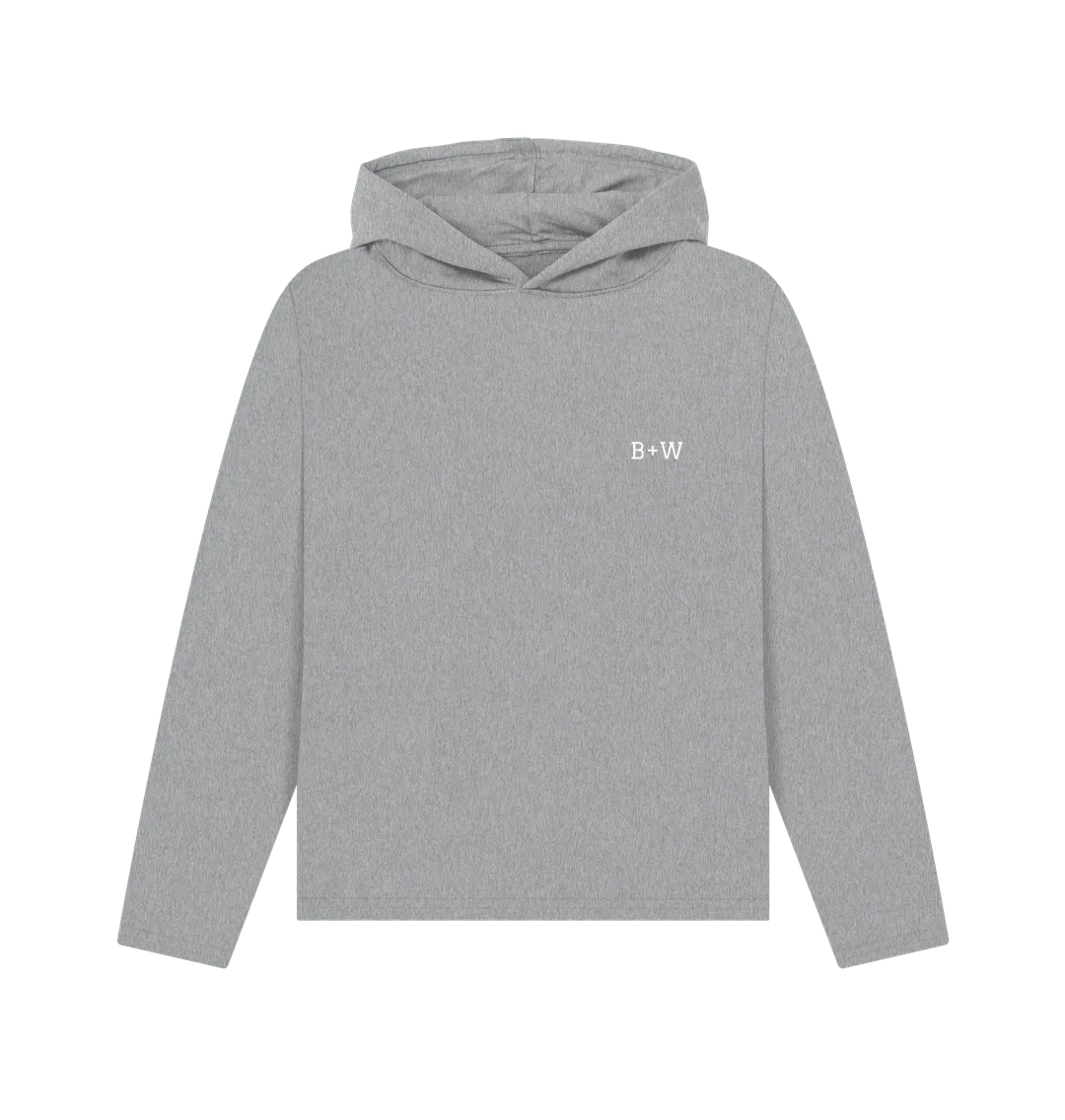 B W Relaxed Fit Sweatshirt (White Lettering)