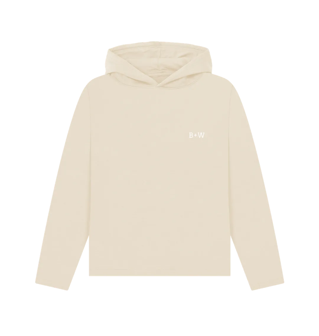B W Relaxed Fit Sweatshirt (White Lettering)
