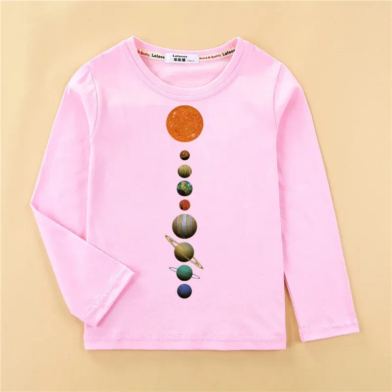 Baby Girl Solar System Space Tees