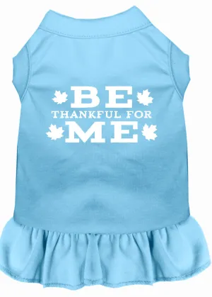 Be Thankful For Me Screen Print Dress Baby Blue Sm
