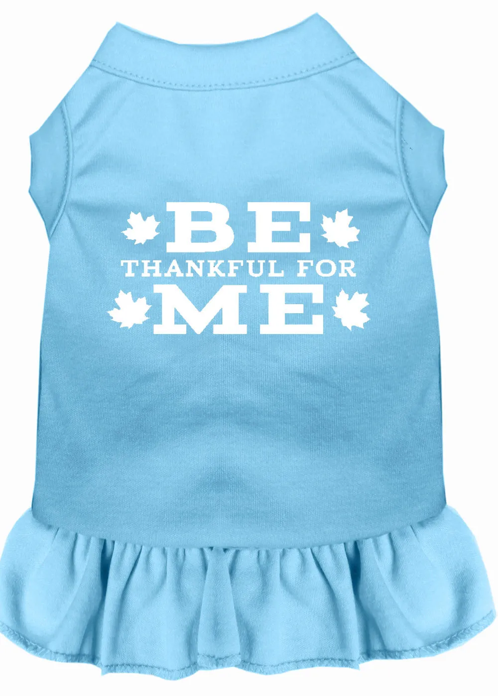 Be Thankful For Me Screen Print Dress Baby Blue Sm