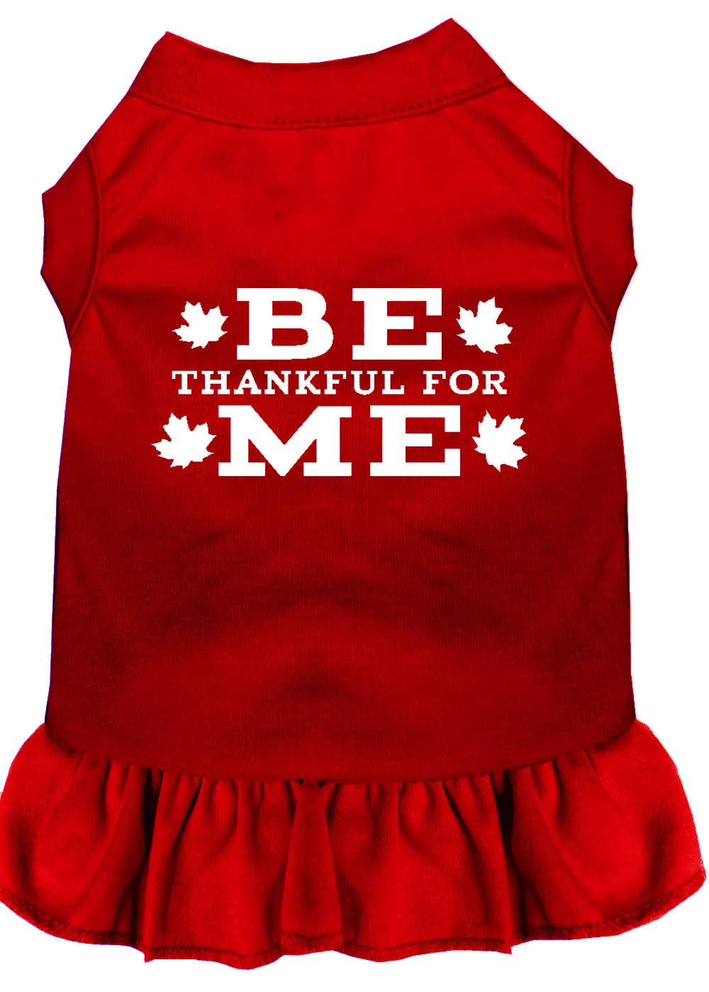 Be Thankful For Me Screen Print Dress Red Xxl
