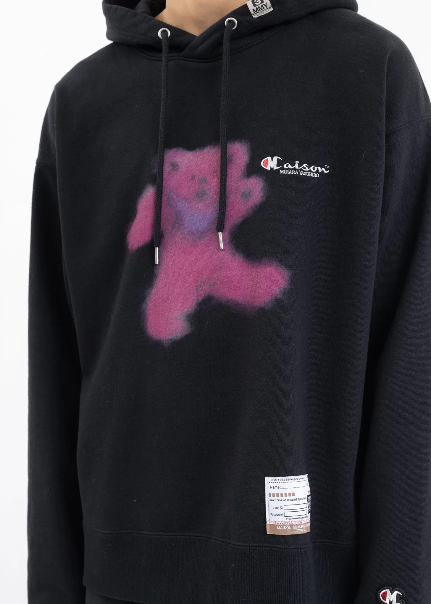 Black Bear Printed Hoodie