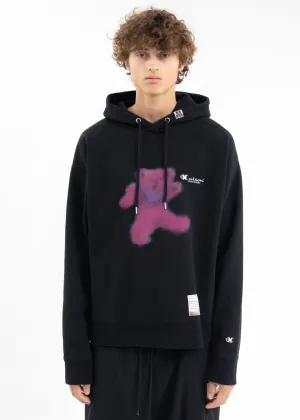 Black Bear Printed Hoodie