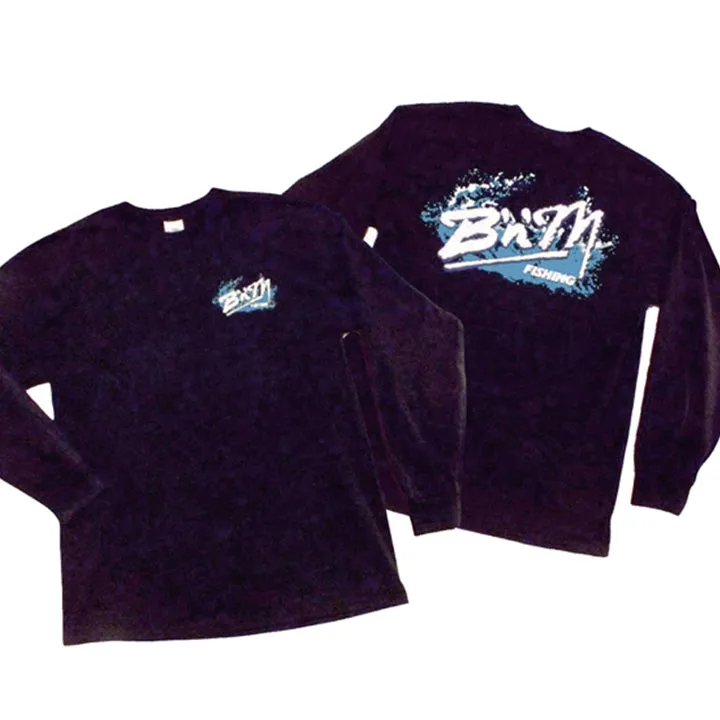 BLACK LONG SLEEVE SPLASH TEES