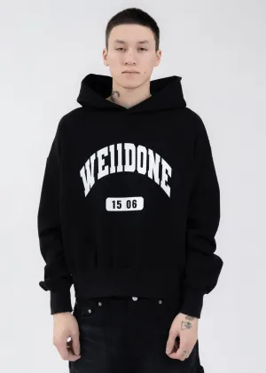 BLACK OLD SCHOOL CAMPUS LOGO HOODIE