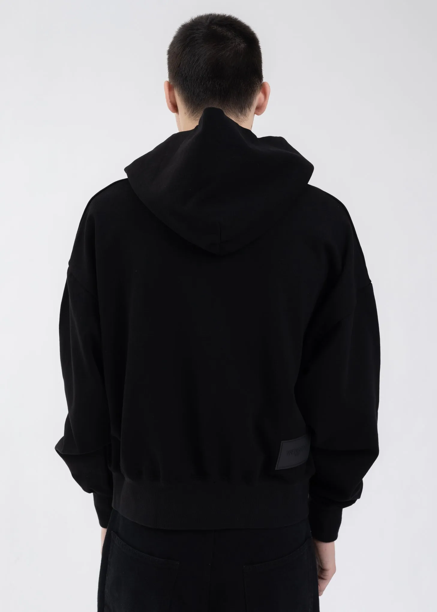 BLACK OLD SCHOOL CAMPUS LOGO HOODIE