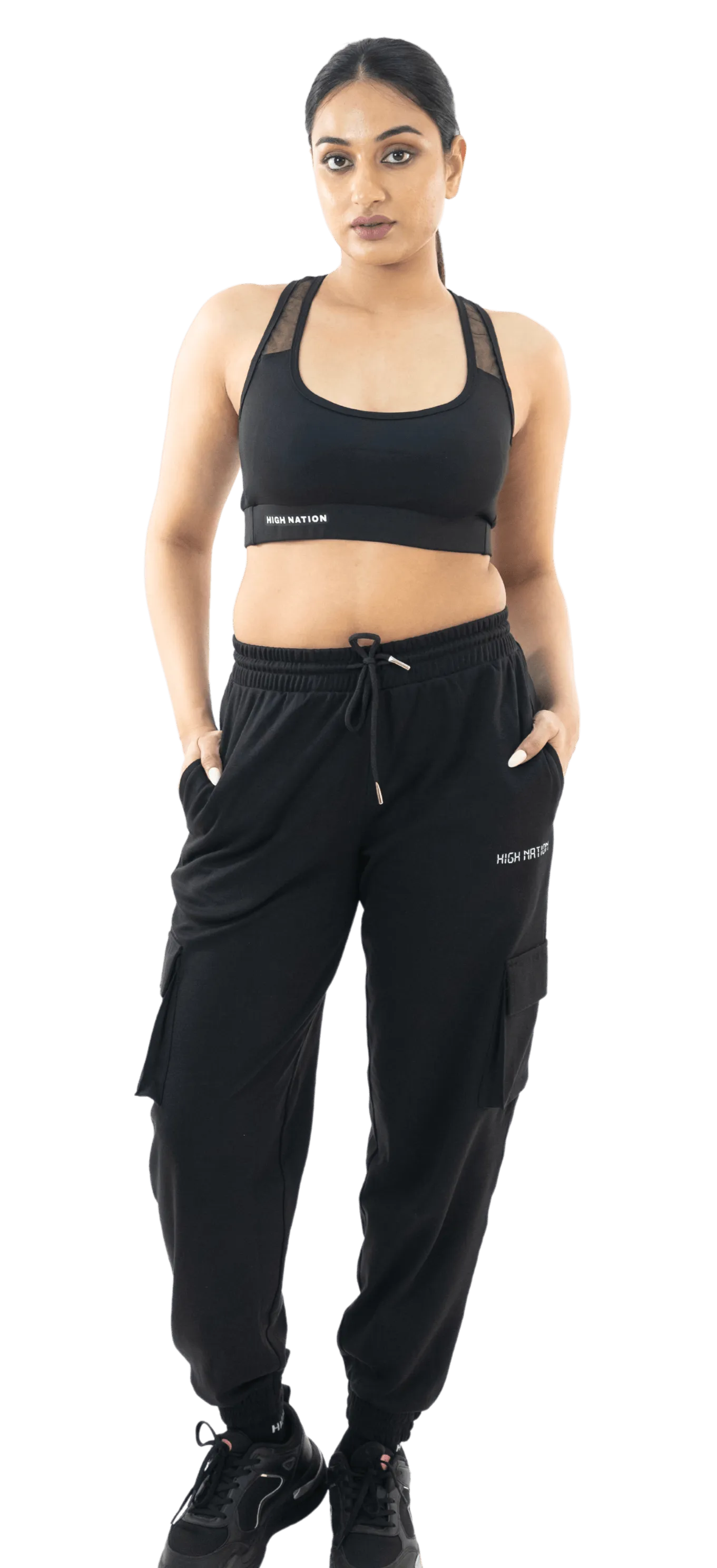 Black Utility Cargo Joggers