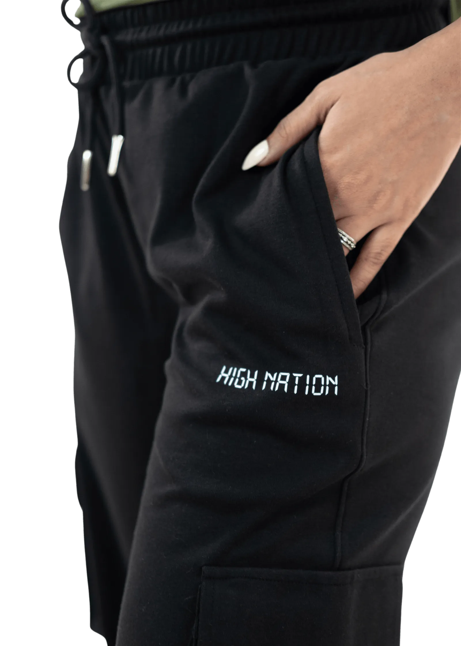 Black Utility Cargo Joggers