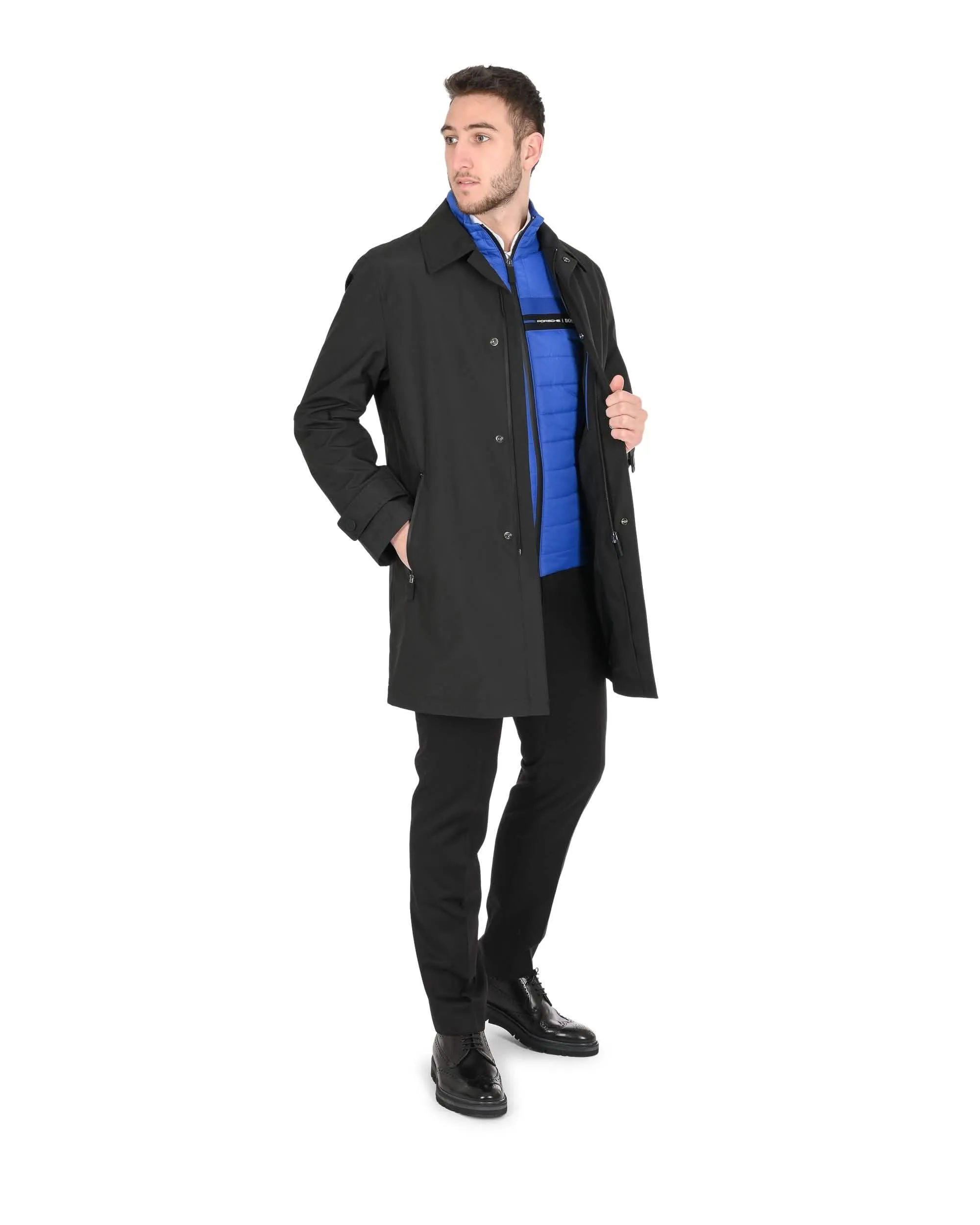 Boss by Hugo Boss Men's Sophisticated Black Overcoat 50449192 001