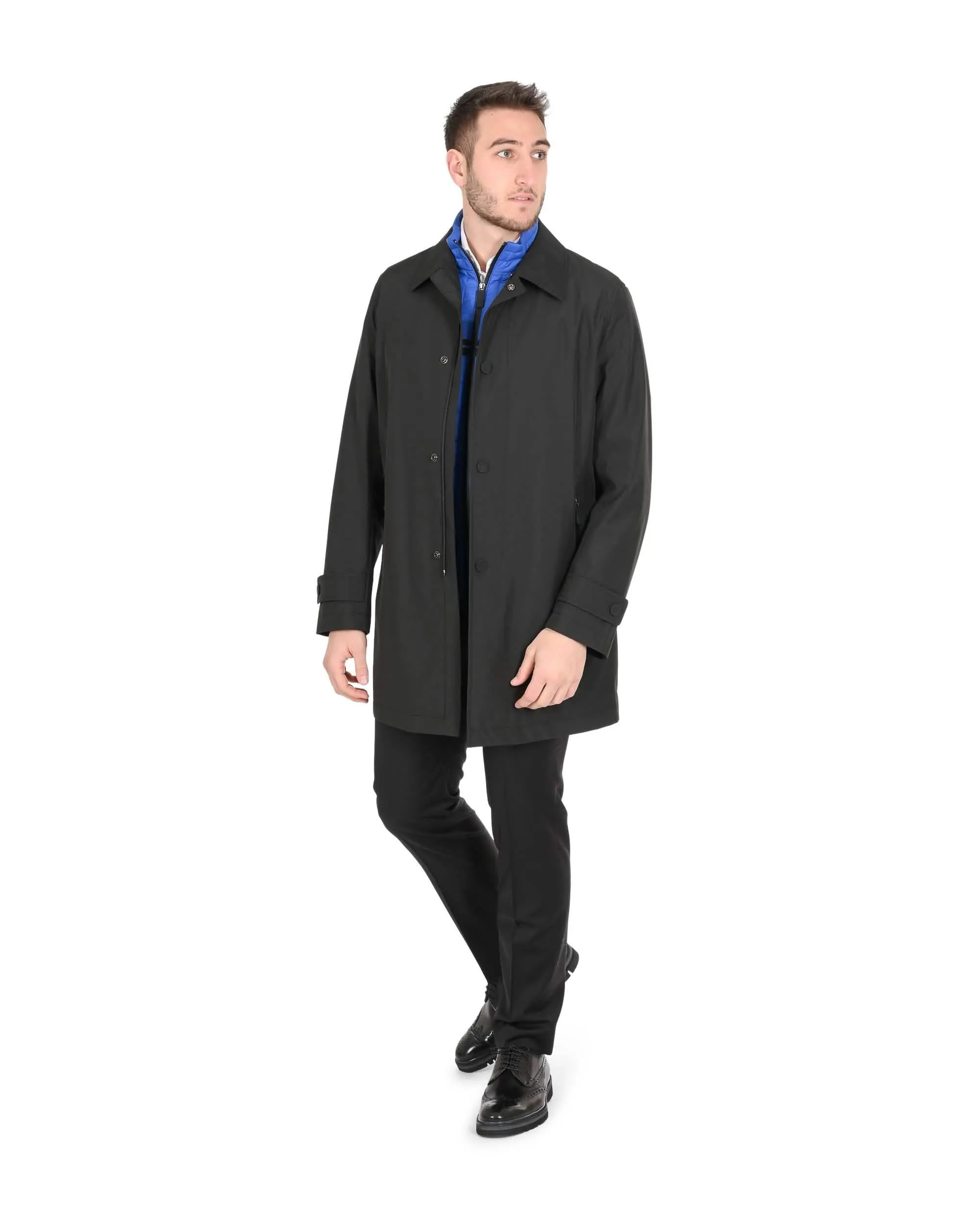 Boss by Hugo Boss Men's Sophisticated Black Overcoat 50449192 001