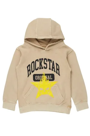 Boys Semaj Vintage Beige Graphic Hoodie