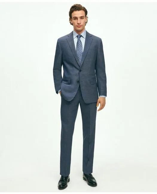 Brooks Brothers Men's Explorer Collection Regent Fit Merino Wool Suit Jacket Blue