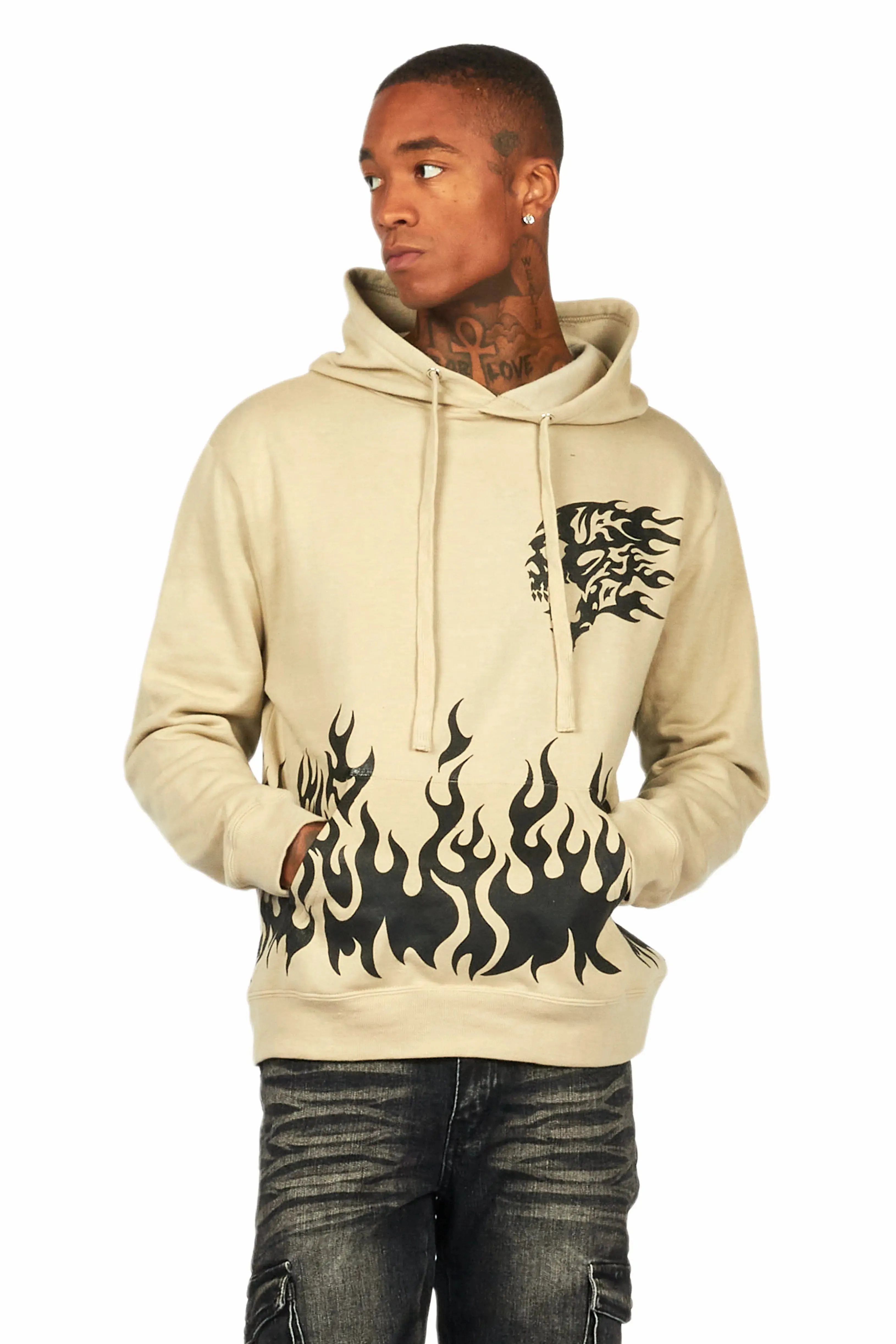 Bubble Oatmeal Graphic Hoodie