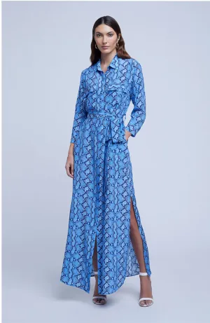Cameron Dress in Blue Multi Snake