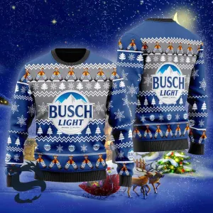 Christmas Cheers With Busch Light Beer Ugly Sweater