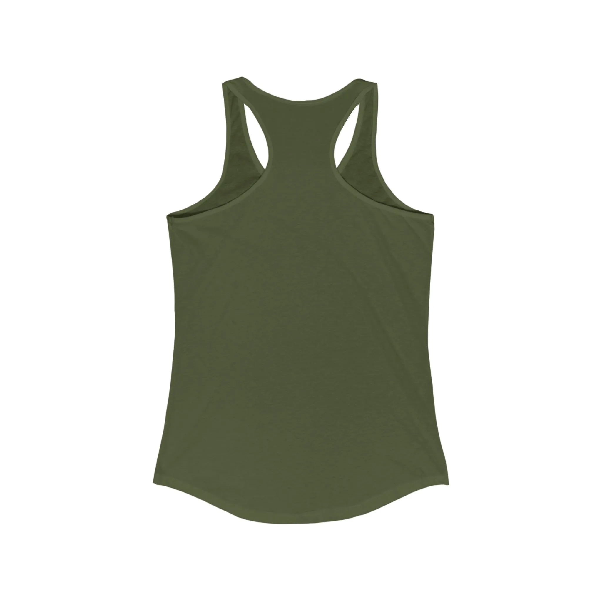 Classic Logo Racer Back Tank Top (BEST SELLER) - Women's Ideal Racerback Tank - Classic Light Logo - Plain Back