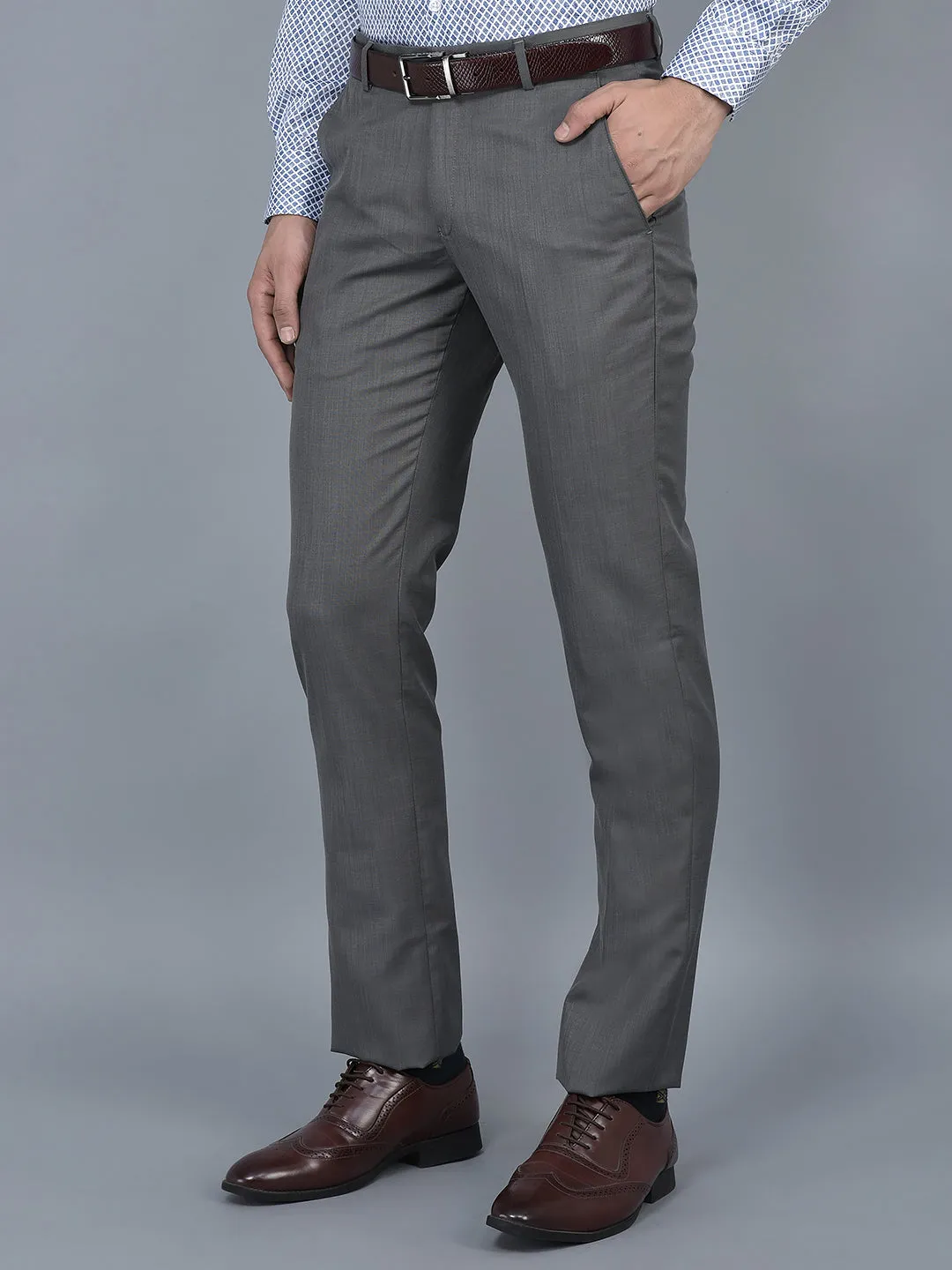 Cobb Dark Grey Ultra Fit Formal Trouser