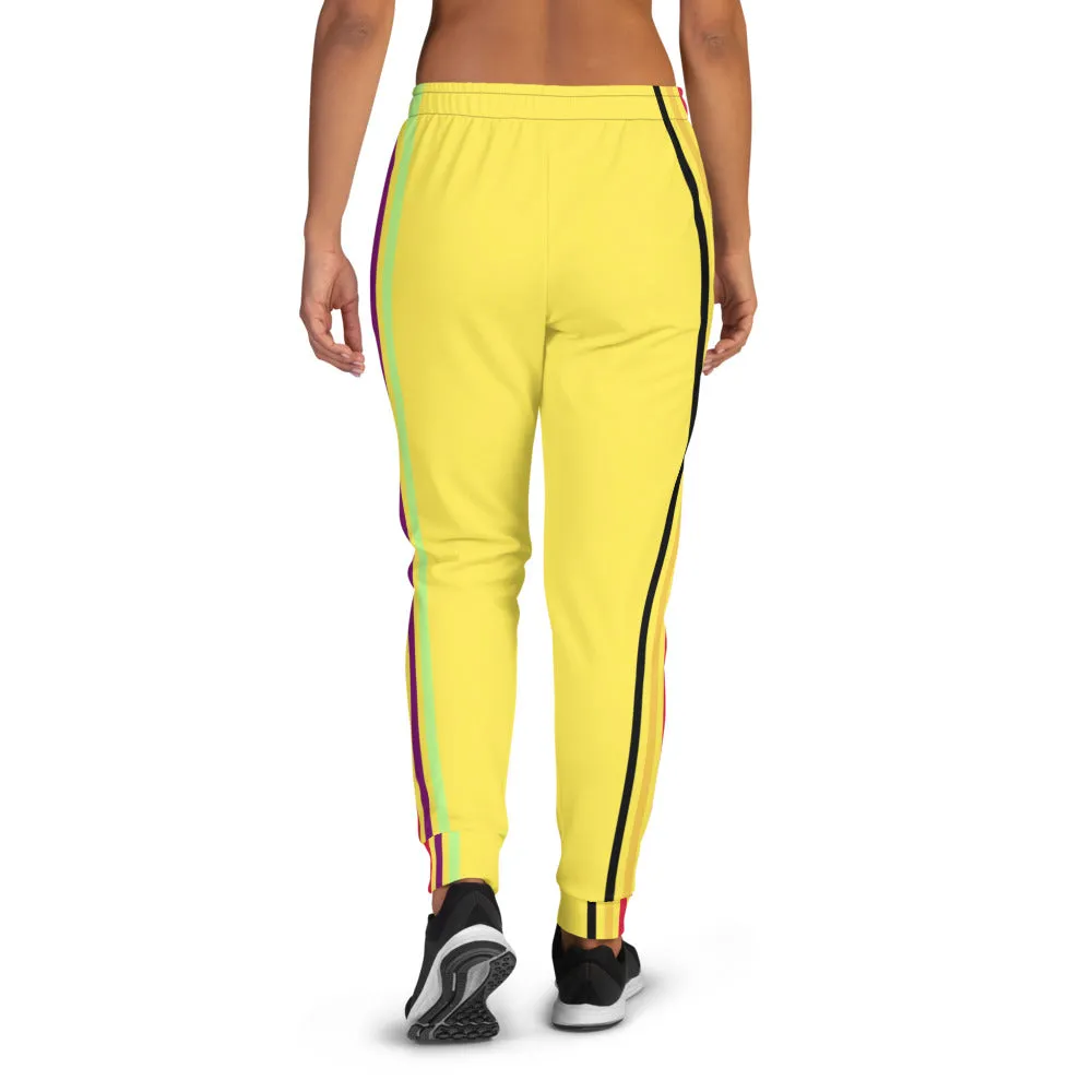 Colorful stripes yellow Joggers.