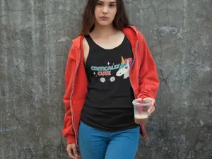 Critically Cute Unicorn Tank Top | DnD Inspired Racerback Top | Women's Fantasy Gamer Apparel