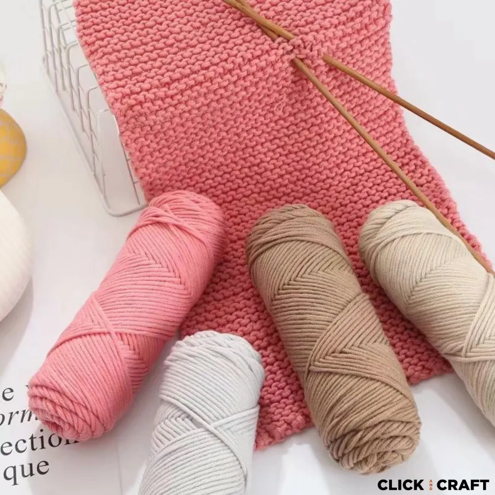 Dark Grey Knitting Cotton Yarn | 8-ply Light Worsted Double Knitting