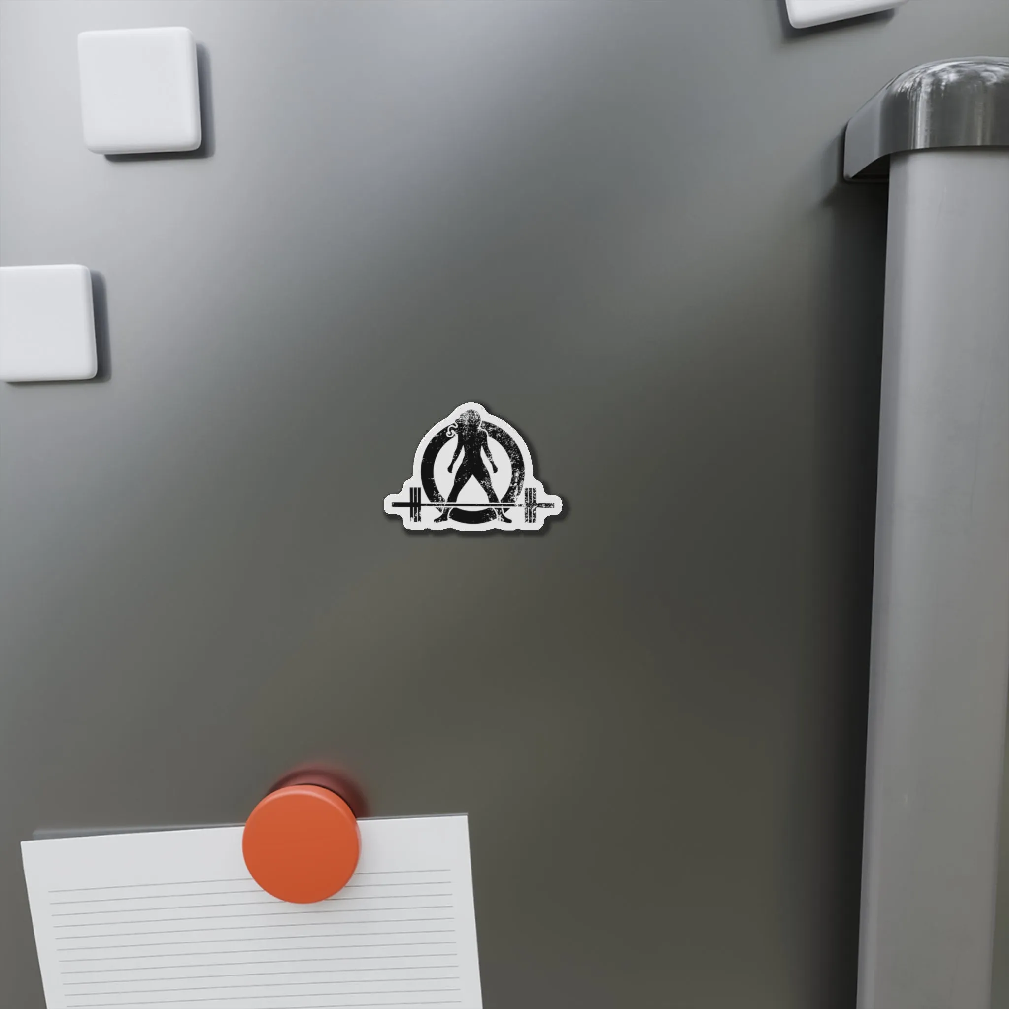 Die-Cut Magnets - Black Distressed Logo