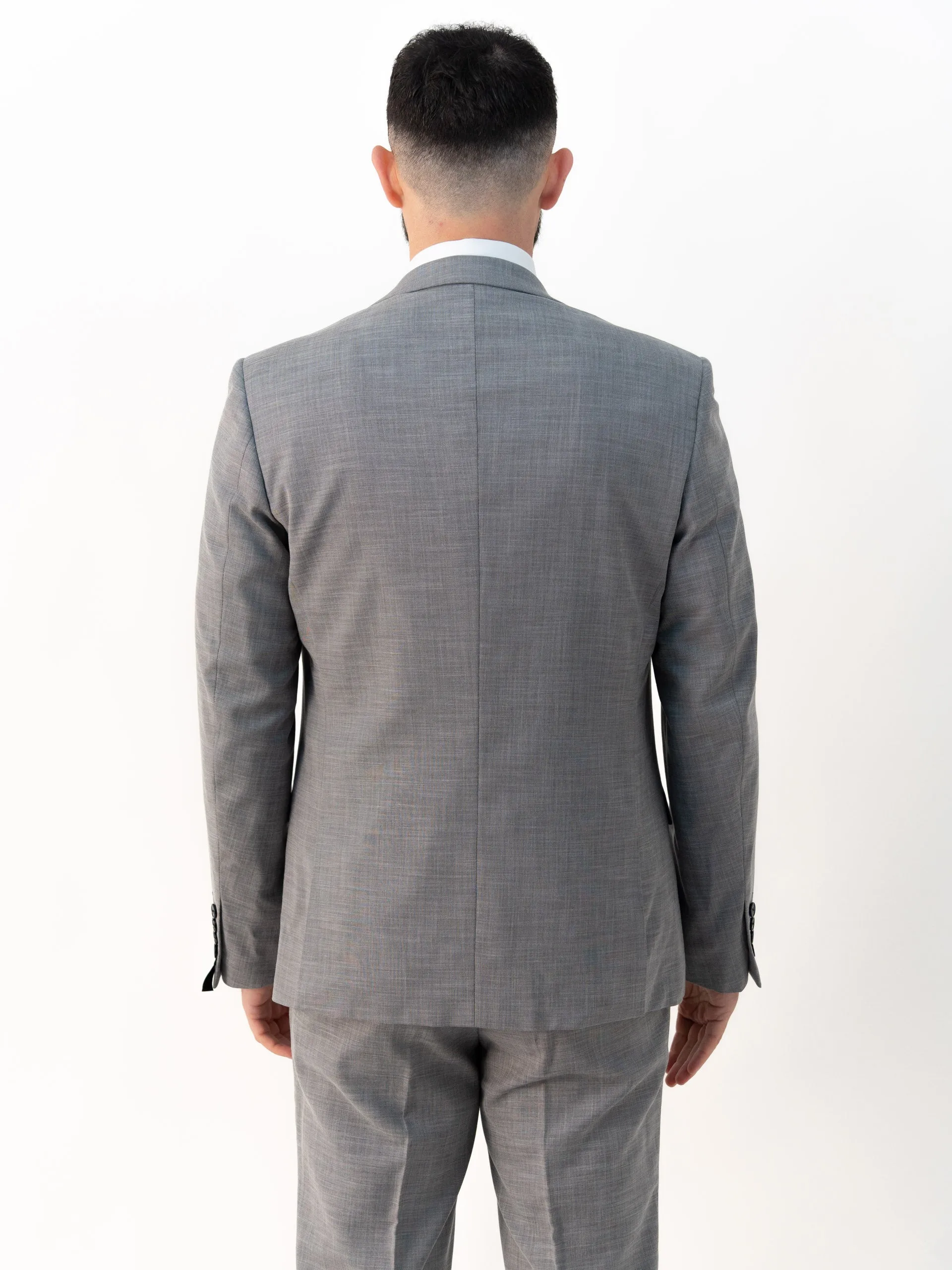 Edward Silver Three-Piece Suit