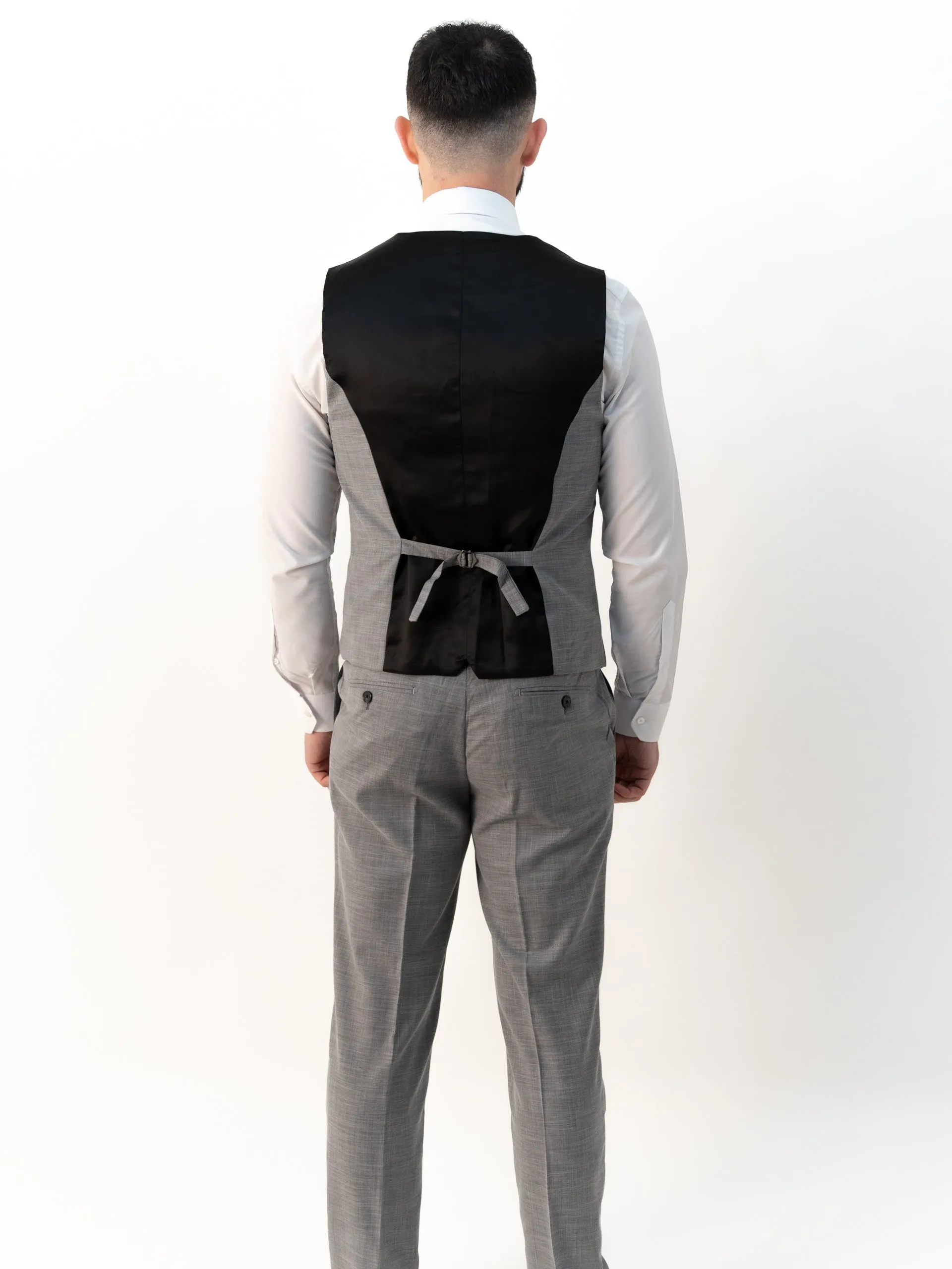 Edward Silver Three-Piece Suit
