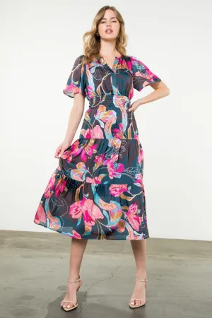 Fall Florals Maxi Dress