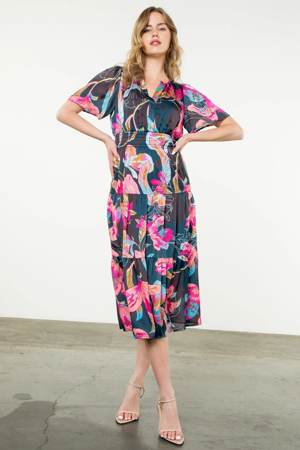 Fall Florals Maxi Dress