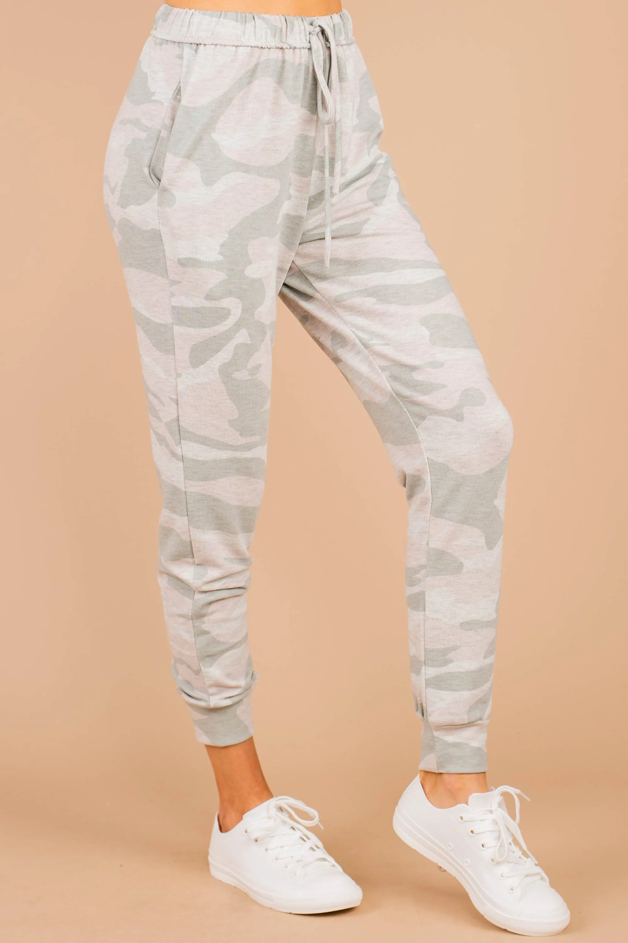 Feeling Your Best Gray Camo Joggers