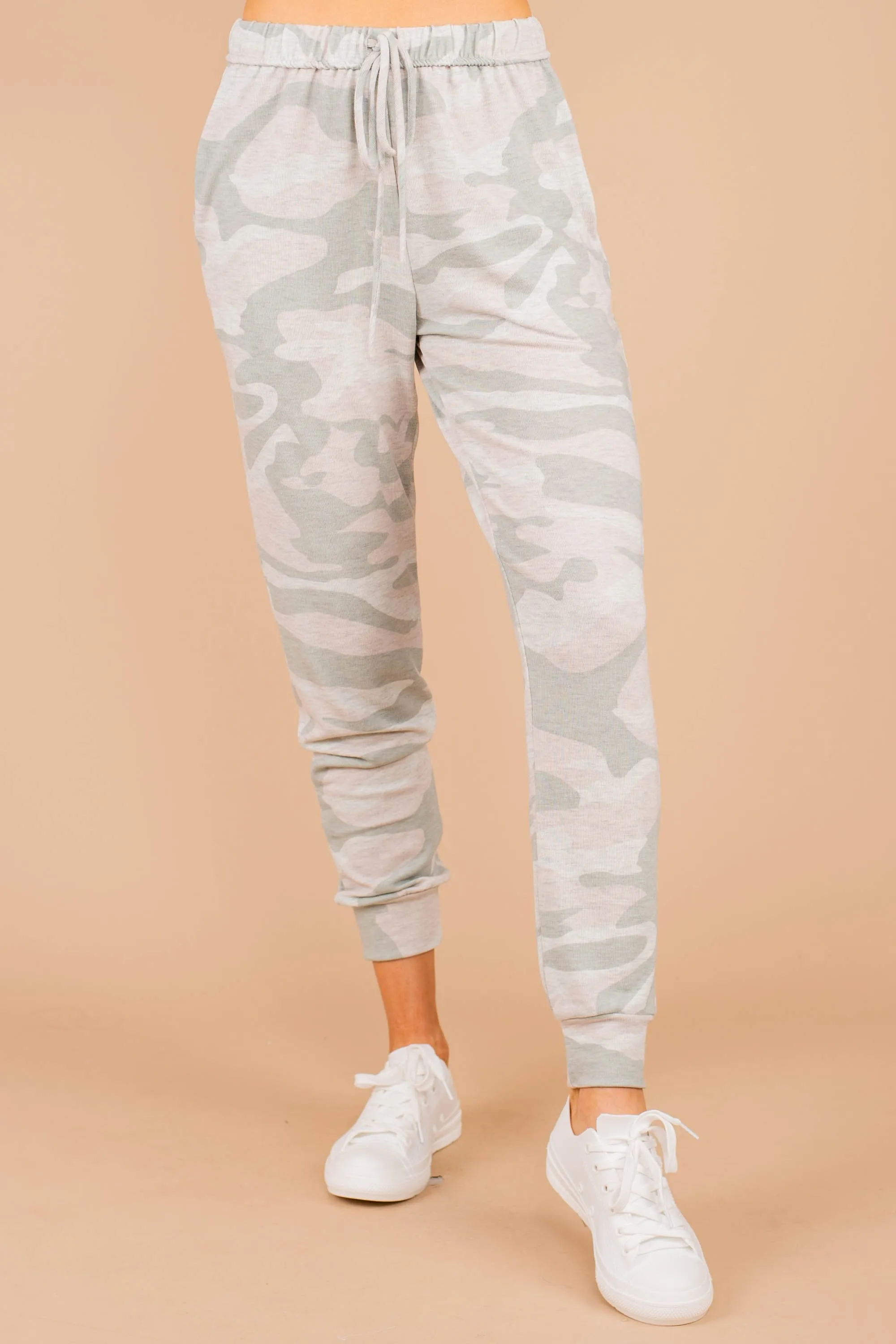 Feeling Your Best Gray Camo Joggers