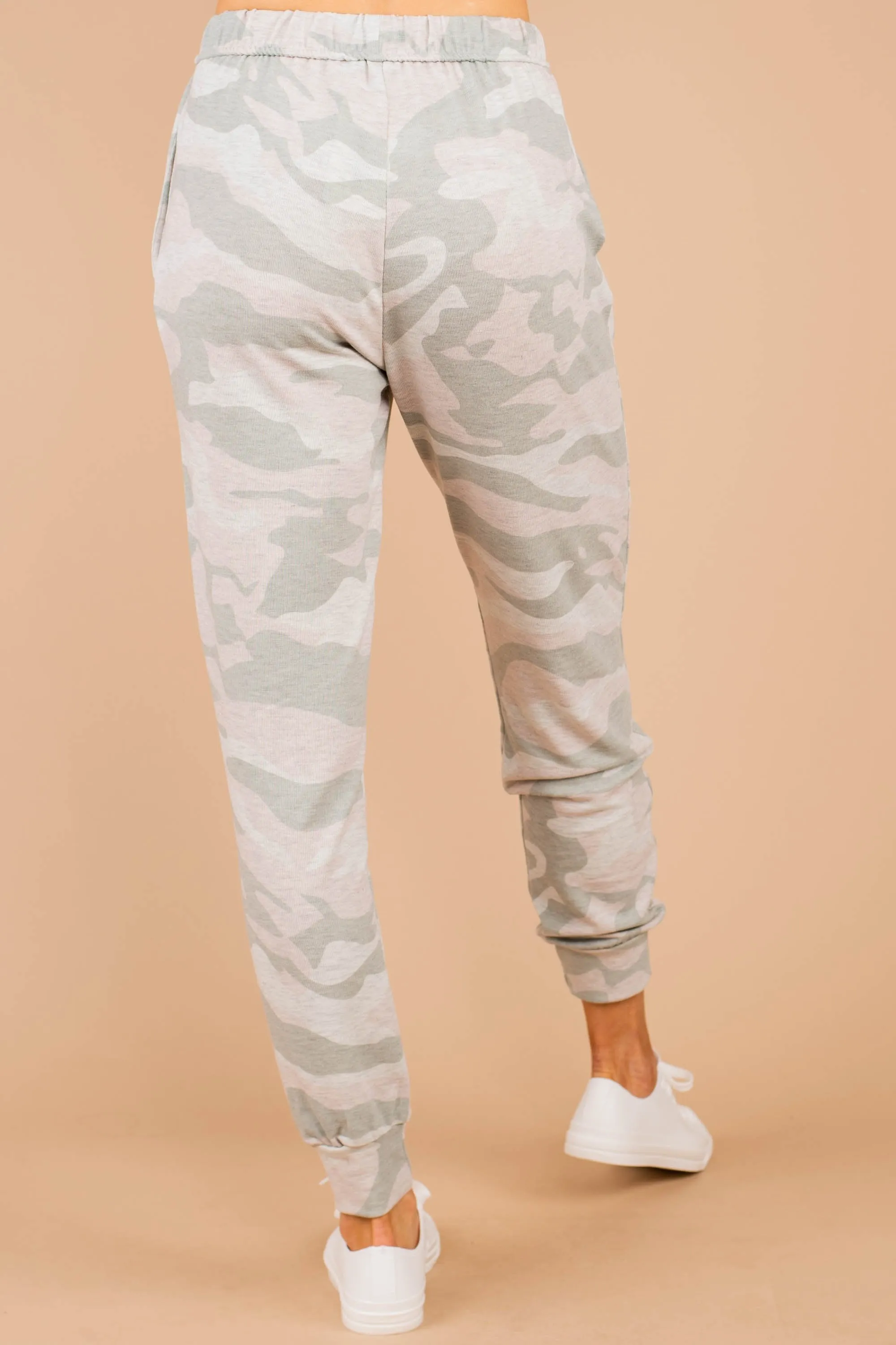 Feeling Your Best Gray Camo Joggers