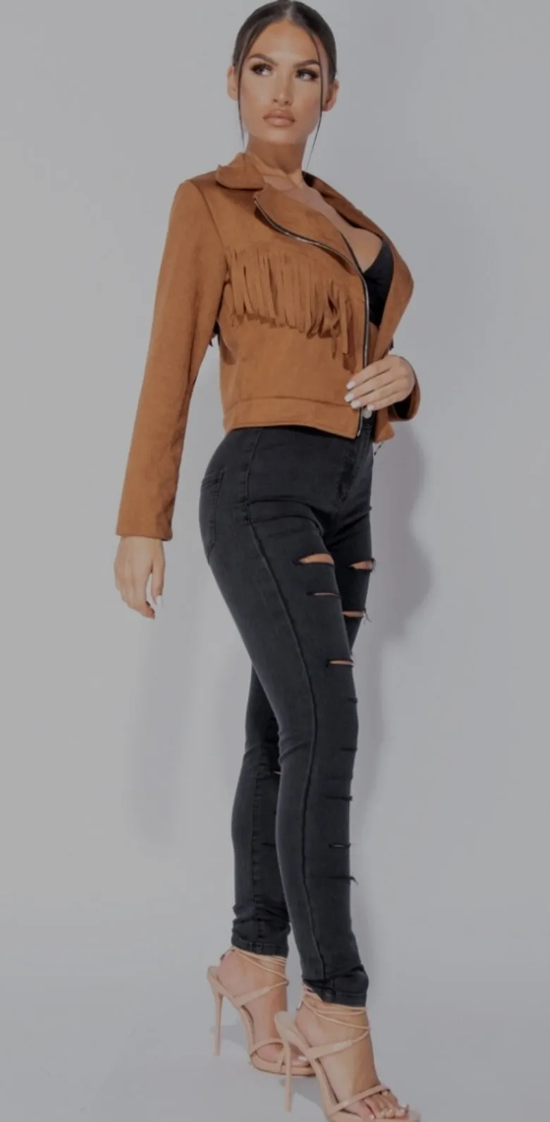 FRINGE BIKER JACKET