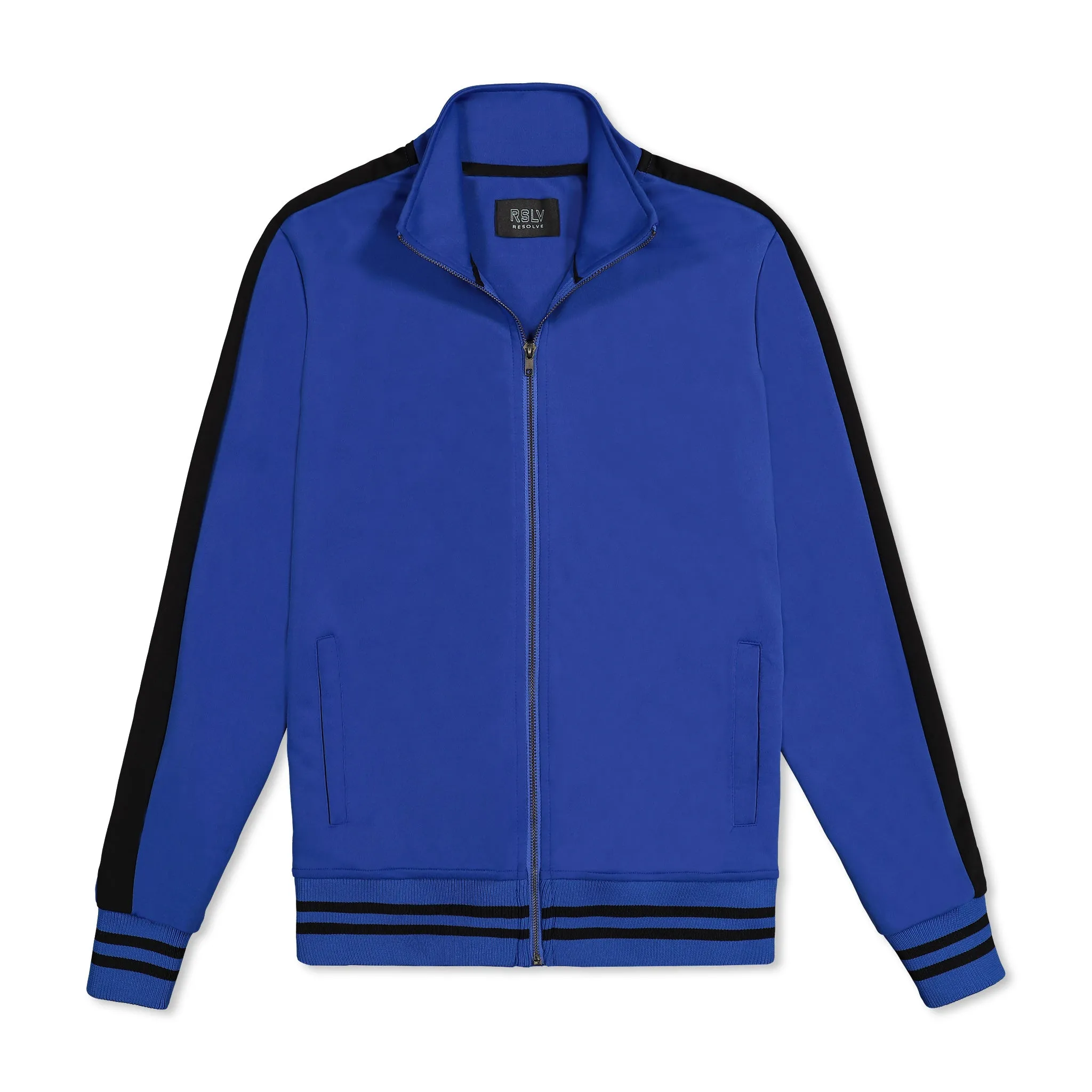 Full Zip Striped Athletic Jacket