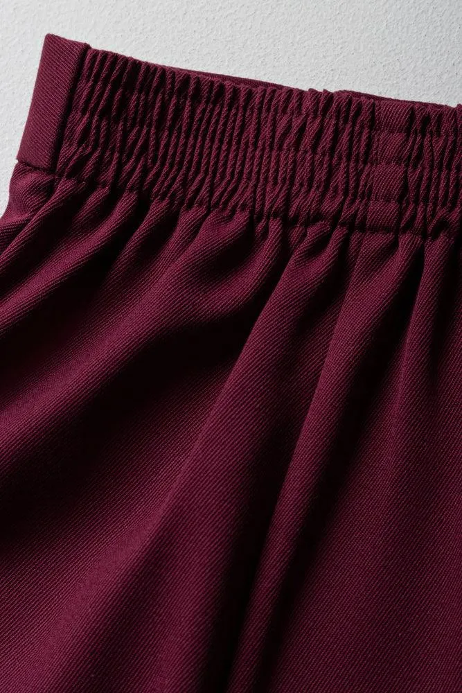 Girls School Skirt Primary Maroon