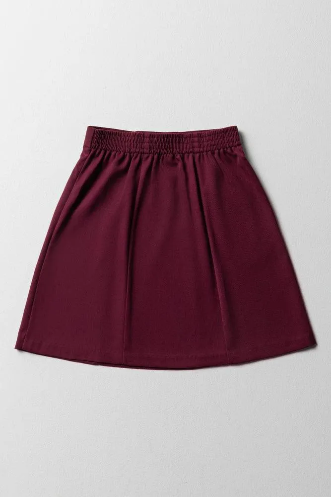 Girls School Skirt Primary Maroon