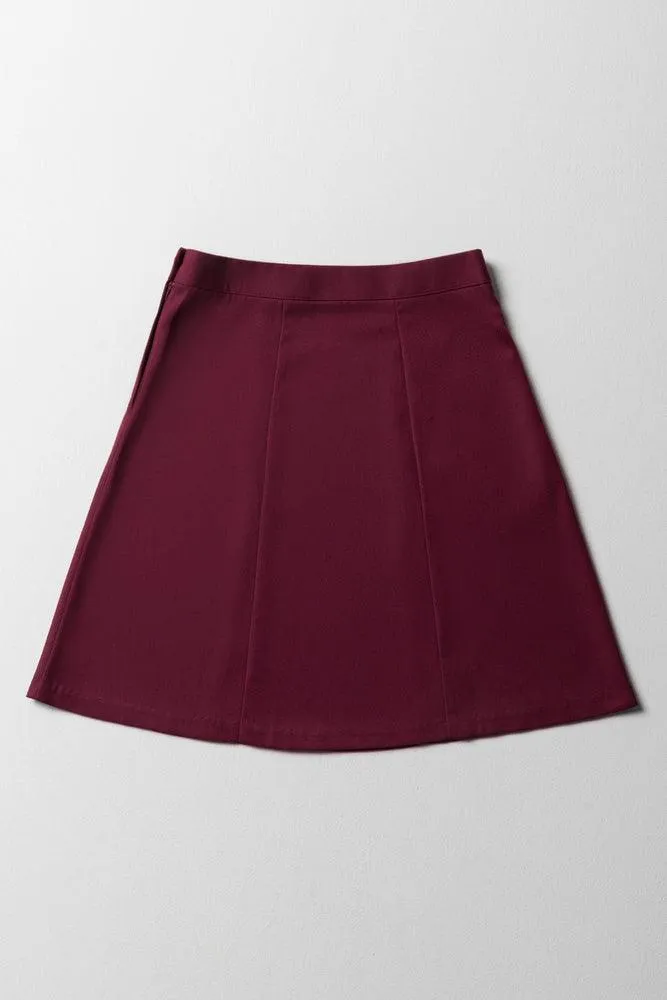 Girls School Skirt Primary Maroon