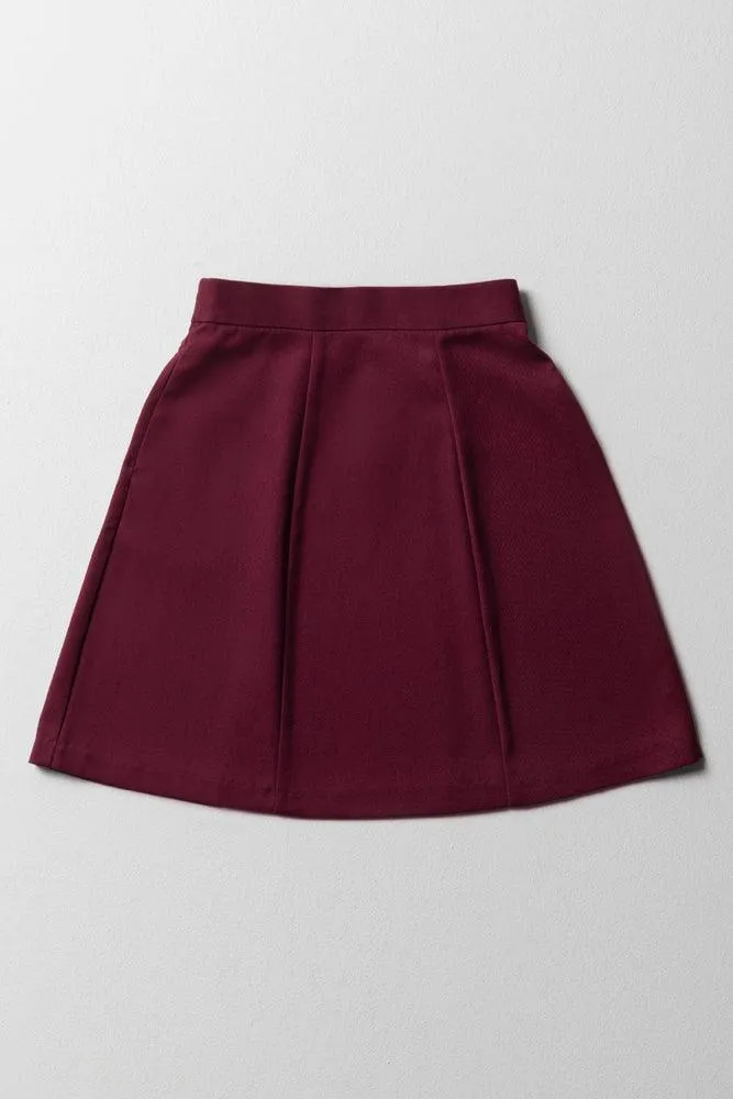 Girls School Skirt Primary Maroon