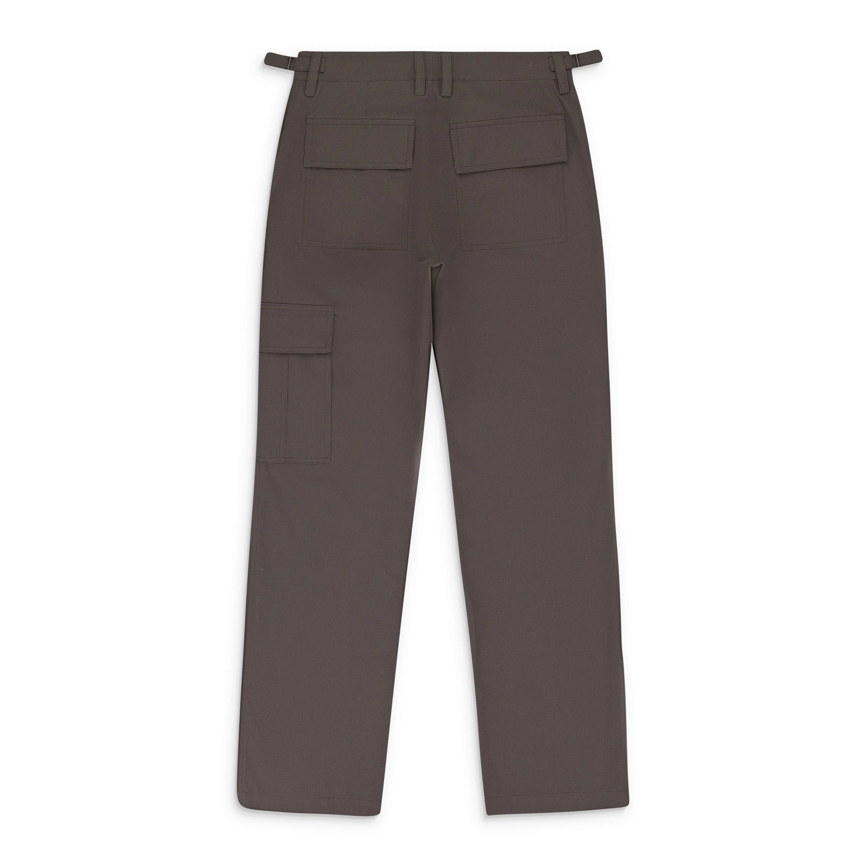GREY MILITARY STRAIGHT LEG COBBLESTONE TROUSERS