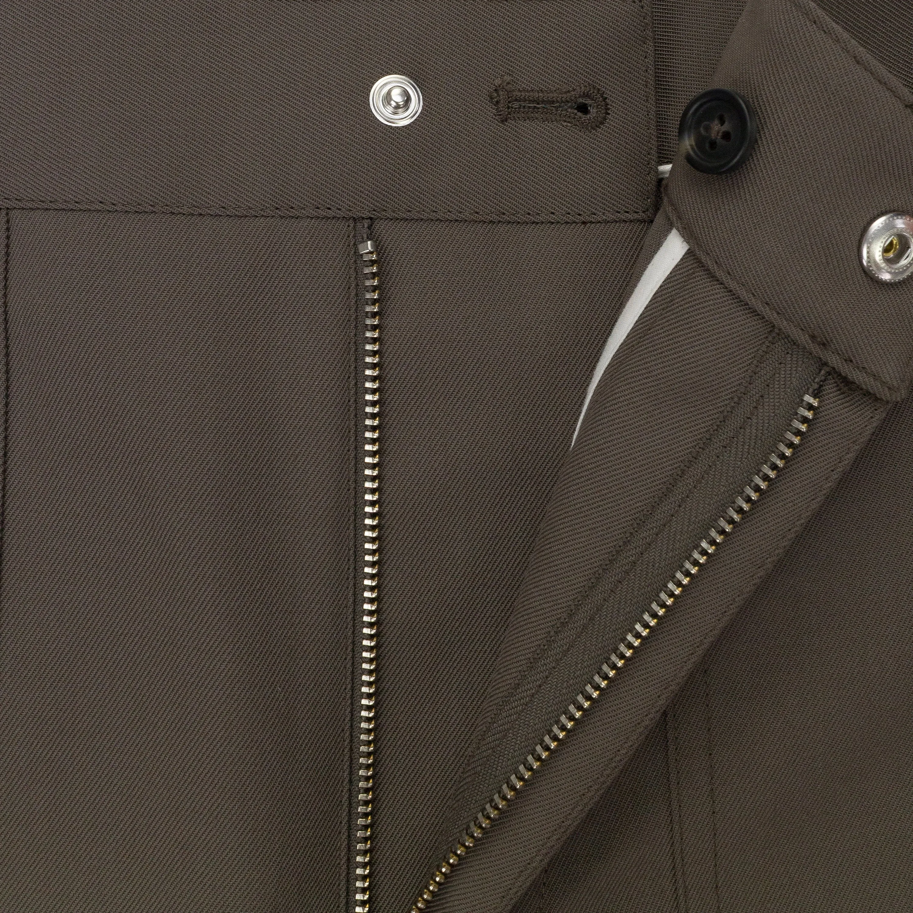 GREY MILITARY STRAIGHT LEG COBBLESTONE TROUSERS