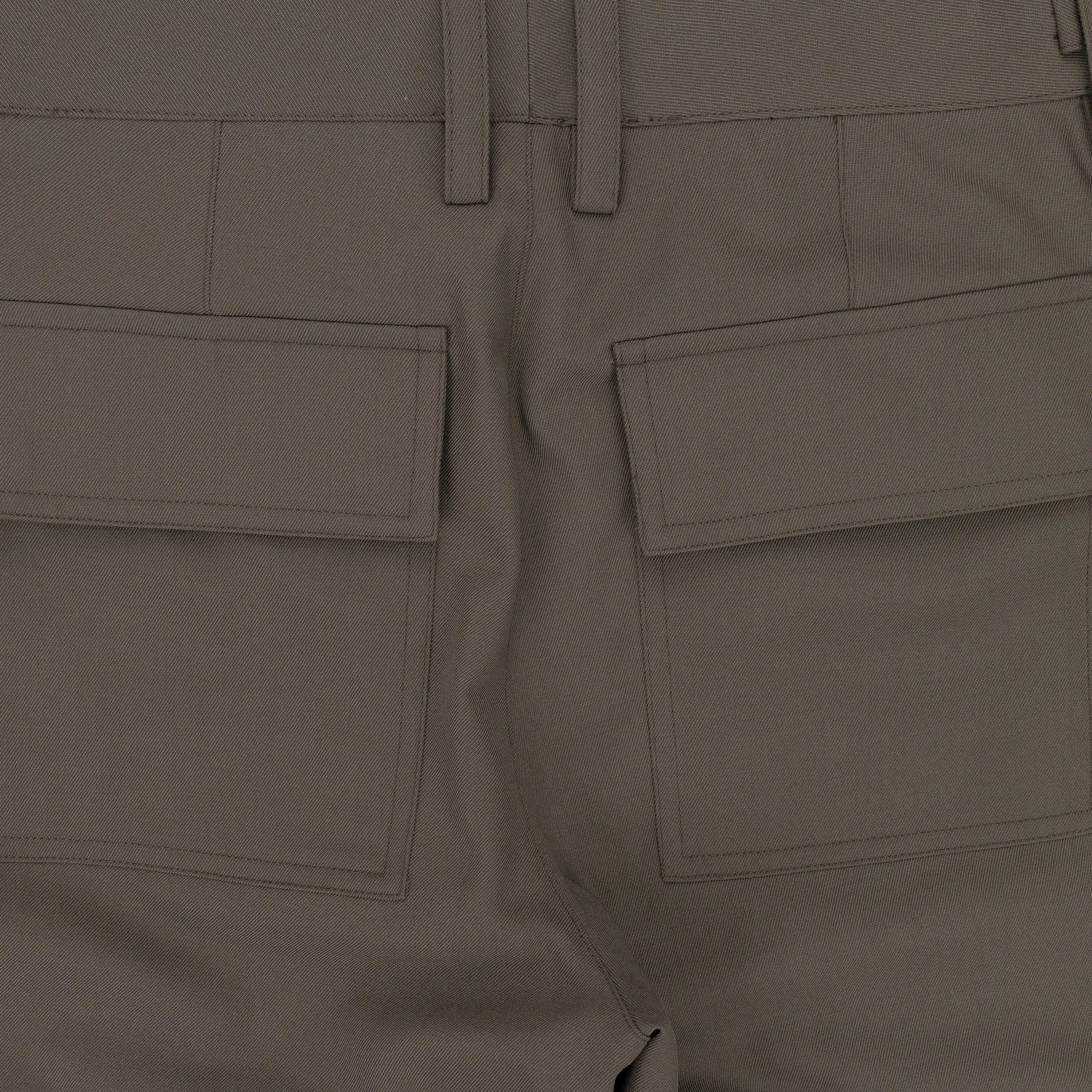 GREY MILITARY STRAIGHT LEG COBBLESTONE TROUSERS