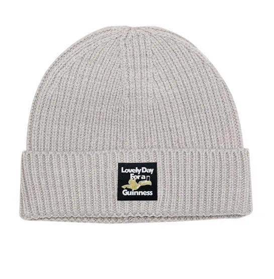 Guinness x UN:IK Ribbed Beanie - Light Grey